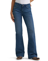 Wrangler Women's Mae Trouser Stretch Mid Rise Slim Fit Wide Leg Jean - Sophia