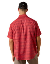 Ariat Men's VentTEK Short Sleeve Print Button Down Shirt - Red