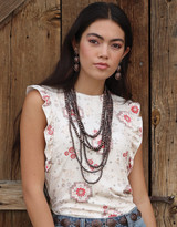 Cruel Women's Sleeveless Print Top - Cream