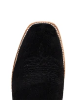 R Watson Men's Roughout 13" Narrow Square Toe Boots - Black