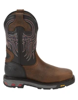 Justin Men's Tanker 11" Square Steel Toe EH Work Boots - Brown/Black