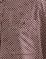 Wrangler Men's George Strait Performance Stretch Long Sleeve Print Button Down Shirt - Khaki/Rust