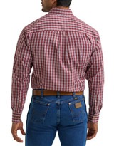 Wrangler Men's Classic Long Sleeve Plaid Button Down Shirt - Red