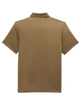 Wrangler Men's All Terrain Performance Polo Short Sleeve Print Button Shirt - Carmel Brown