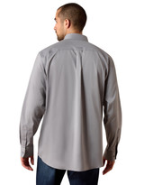 Ariat Men's Everything Stretch Long Sleeve Solid Button Down Shirt - Light Grey
