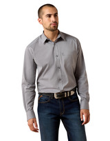 Ariat Men's Everything Stretch Long Sleeve Solid Button Down Shirt - Light Grey