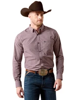 Ariat Men's Pro Series Long Sleeve Plaid Button Down Shirt - Red/Blue