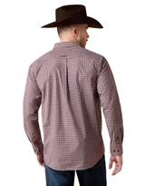 Ariat Men's Pro Series Long Sleeve Plaid Button Down Shirt - Red/Blue