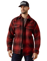 Ariat Men's Retro Plaid Snap Shirt Jacket - Red