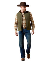 Ariat Men's Vernon Softshell Solid Zip Vest - Green