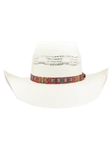 Hooey Kids' Rocker Jr Bangora Straw Brick Crown Cowboy Hat - Natural
