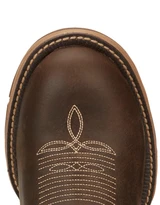 Tony Lama Men's Mankato 11" Round Toe Waterproof EH Work Boots - Brown/Vintage Burgundy (Closeout)