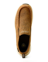Ariat Women's Buckeye 3" Slip-On Moc Toe Waterproof Shoes - Tooled Brown