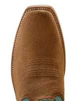Ariat Women's Futurity Oak 12" Narrow Square Toe Boots - Brown/ Blue-Green
