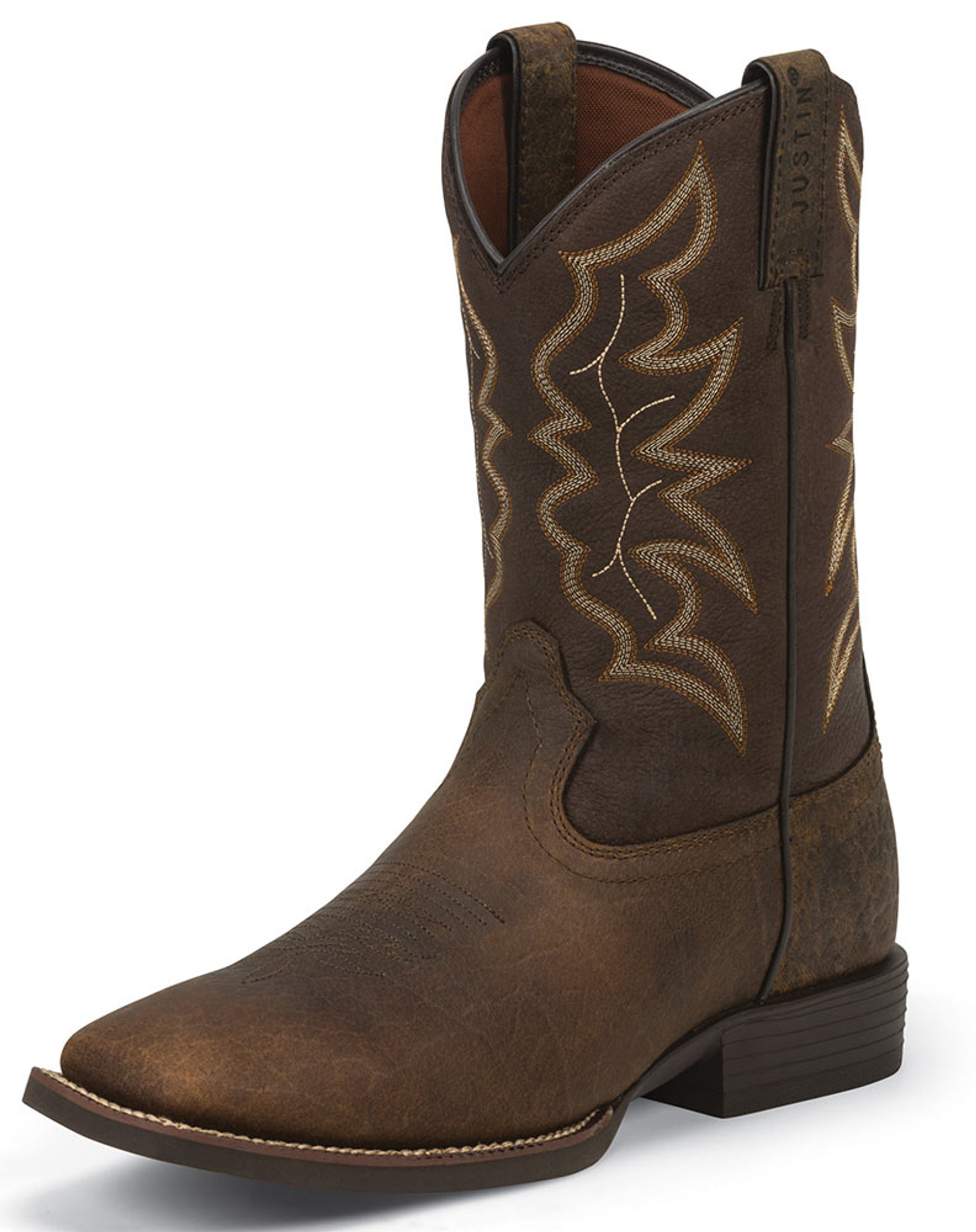 Ariat Mens Square Toe Sport Outfitter Boots Distressed Brown