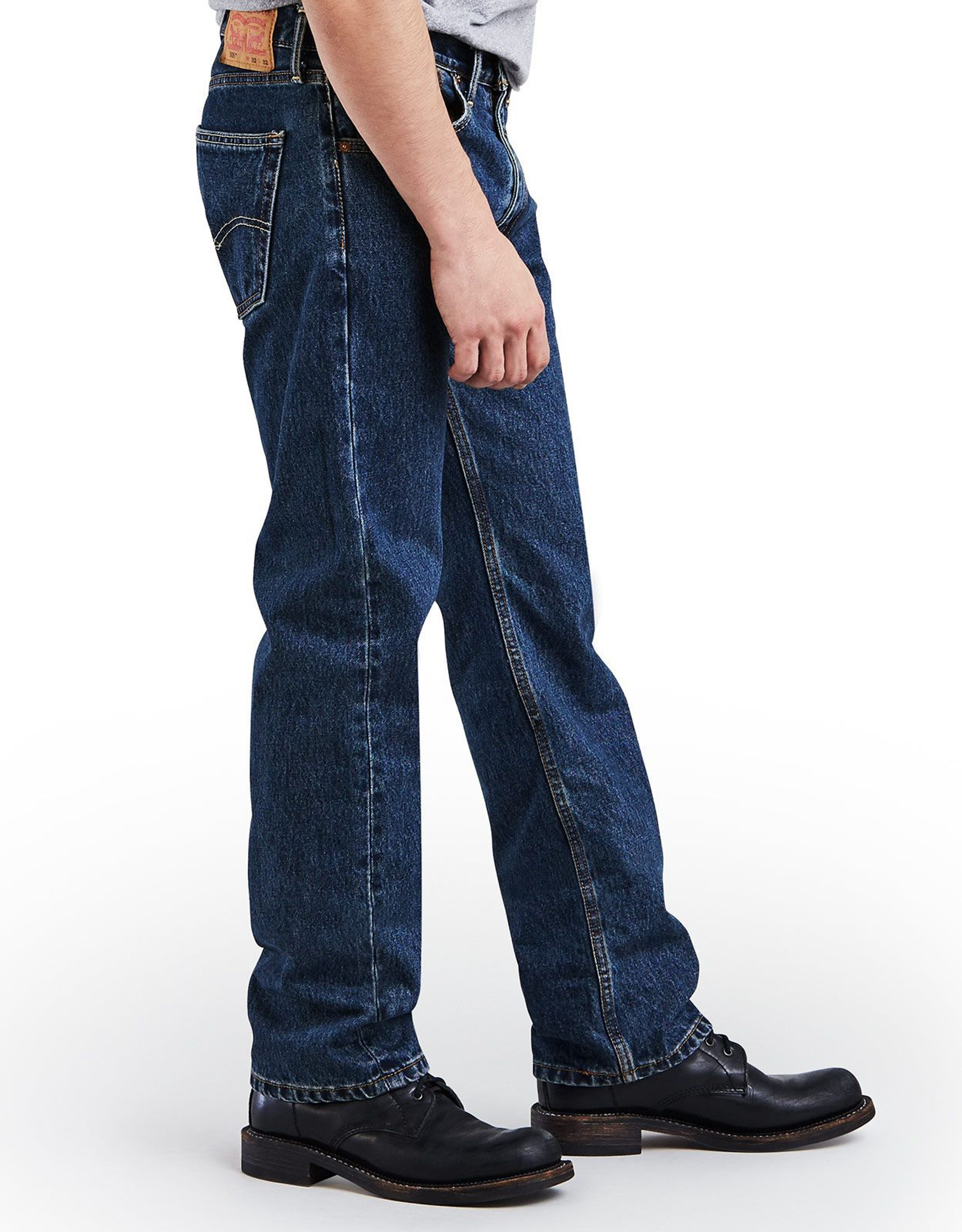Levi's Men's 505 Regular Mid Rise Regular Fit Straight Leg Jeans - Dark ...