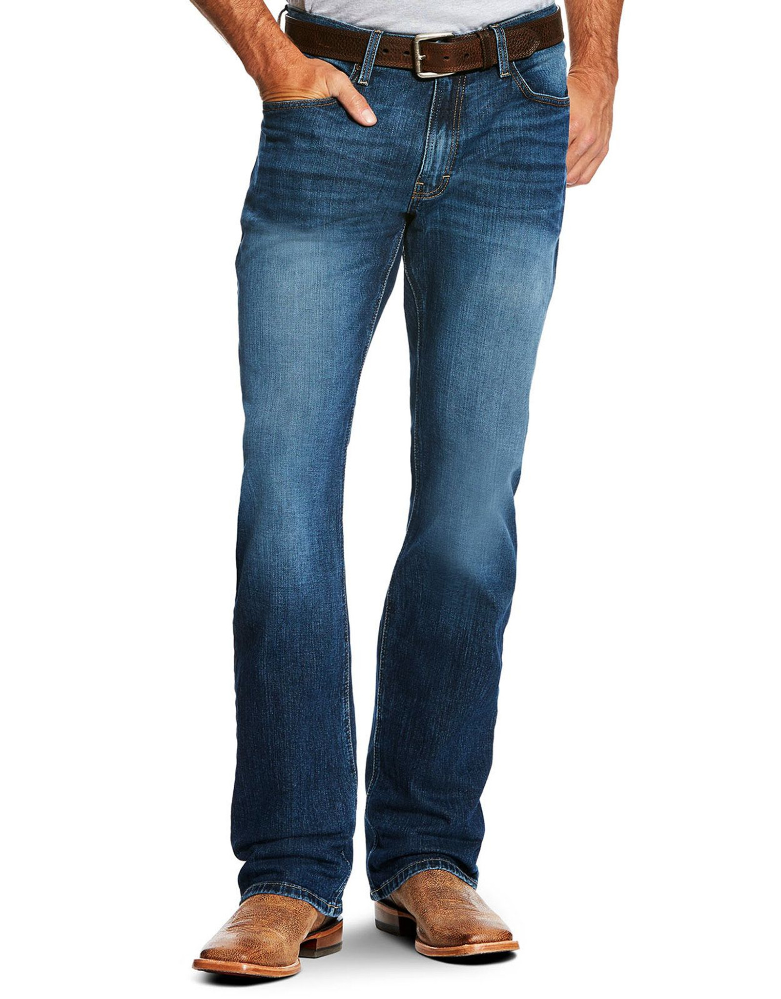 Ariat Men's M4 Relaxed Legacy Stretch Low Rise Relaxed Fit Boot Cut Jeans - Freeman
