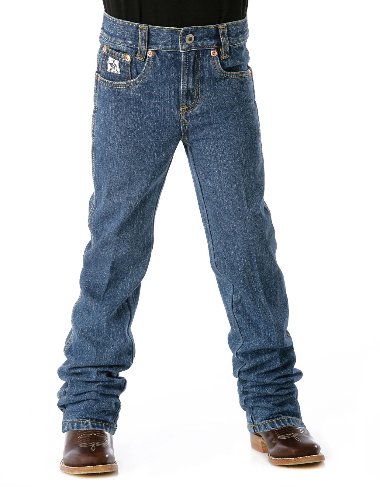 Cinch Boys' Original Fit Mid Rise Regular Fit Tapered Leg Jeans (Sizes 4-7) - Medium Stonewash