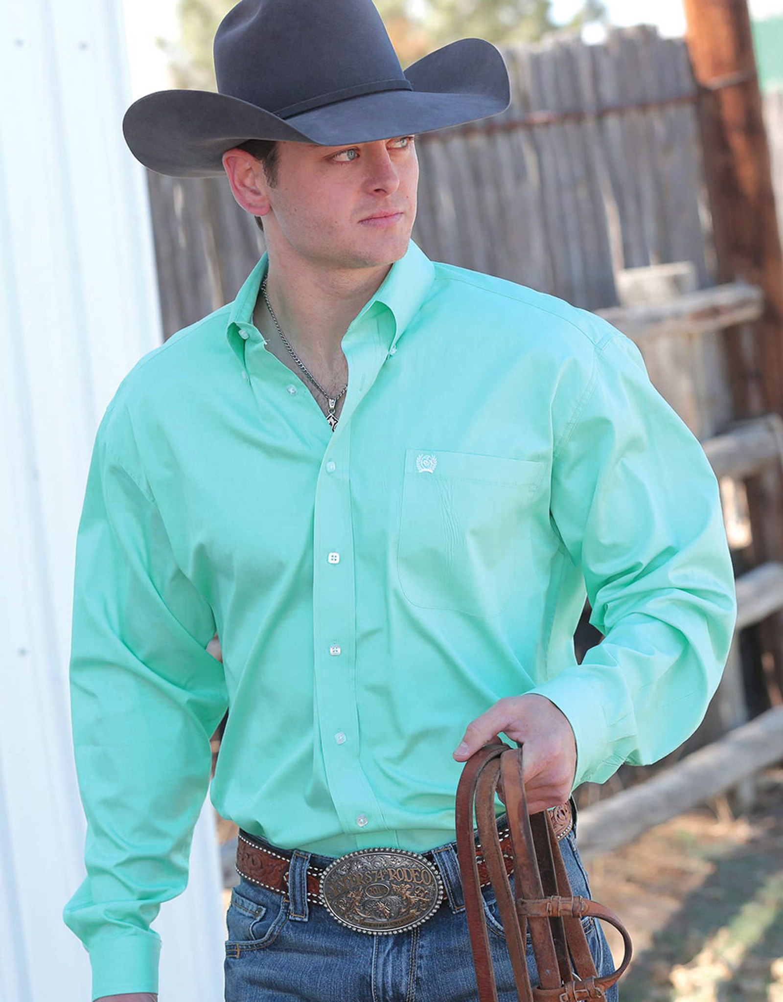 Mint green men's discount long sleeve shirt