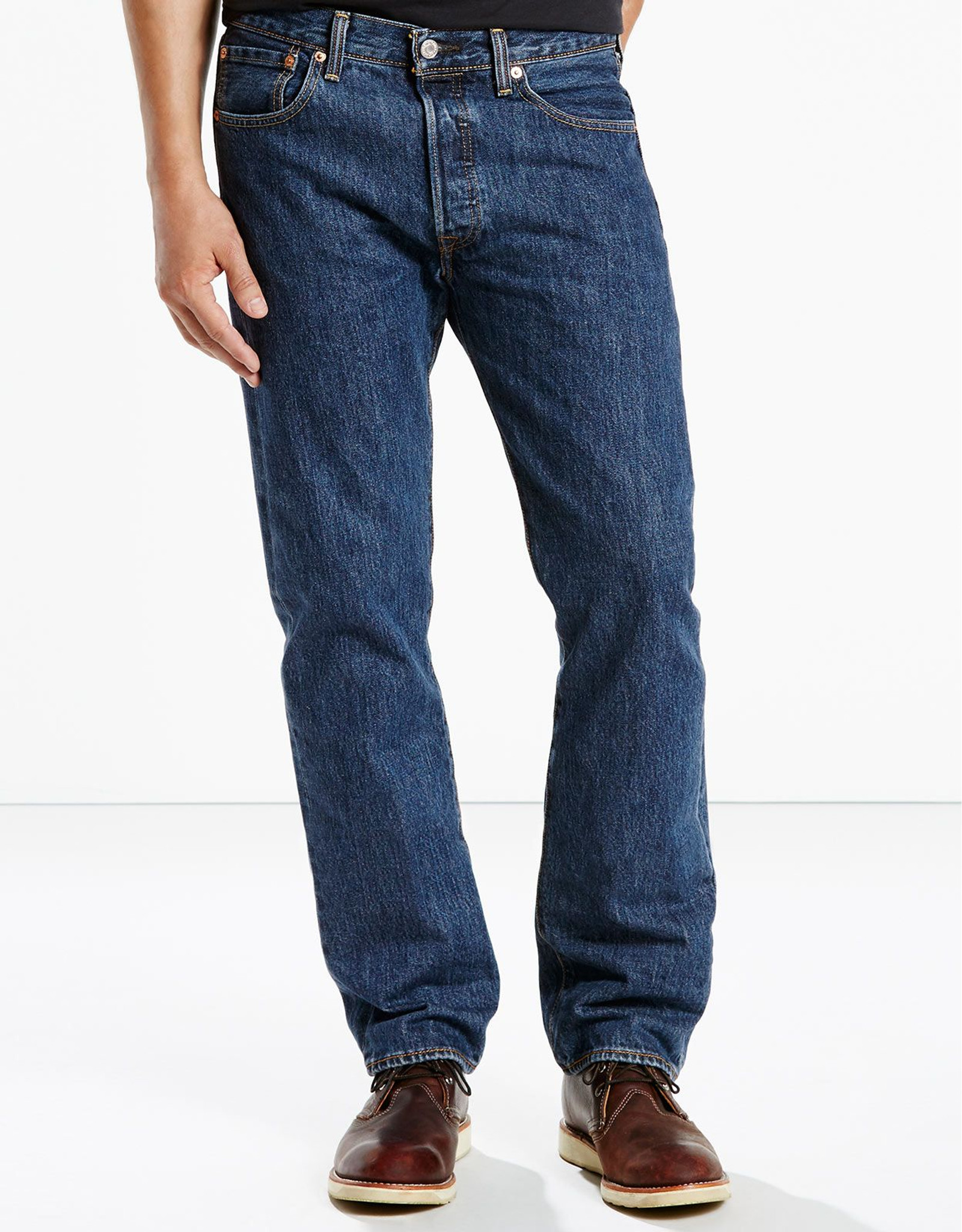 levi's men's 501 original fit jean medium stonewash