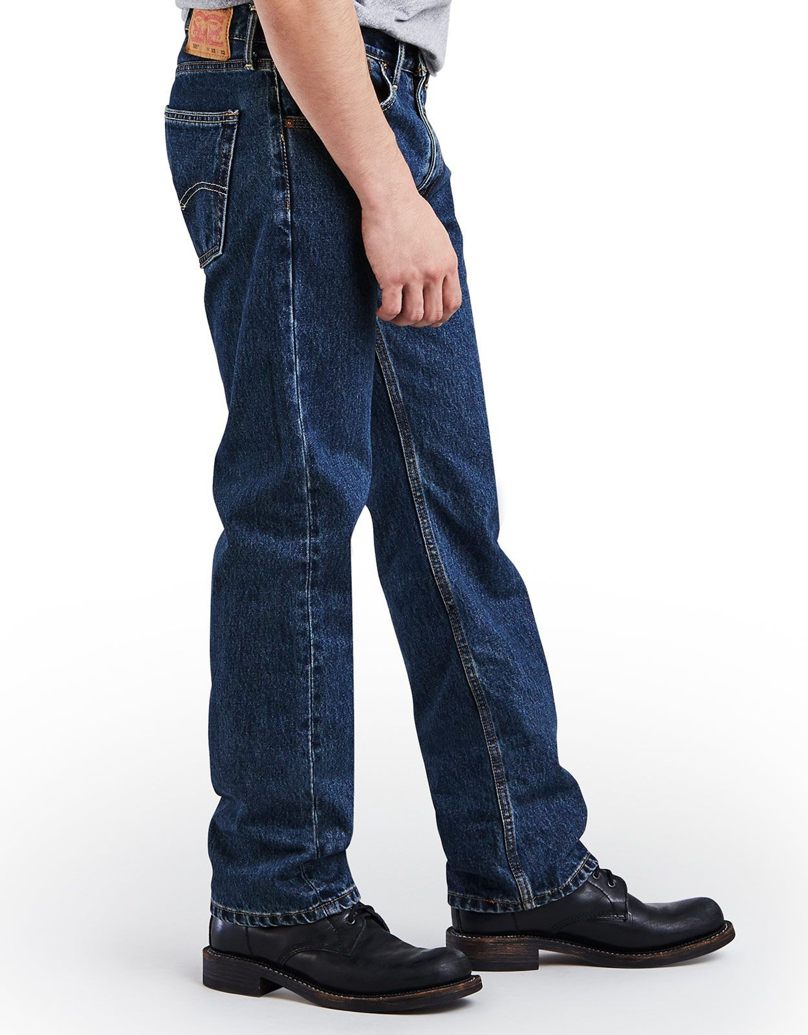 levi's men's 505 regular fit jean dark stonewash