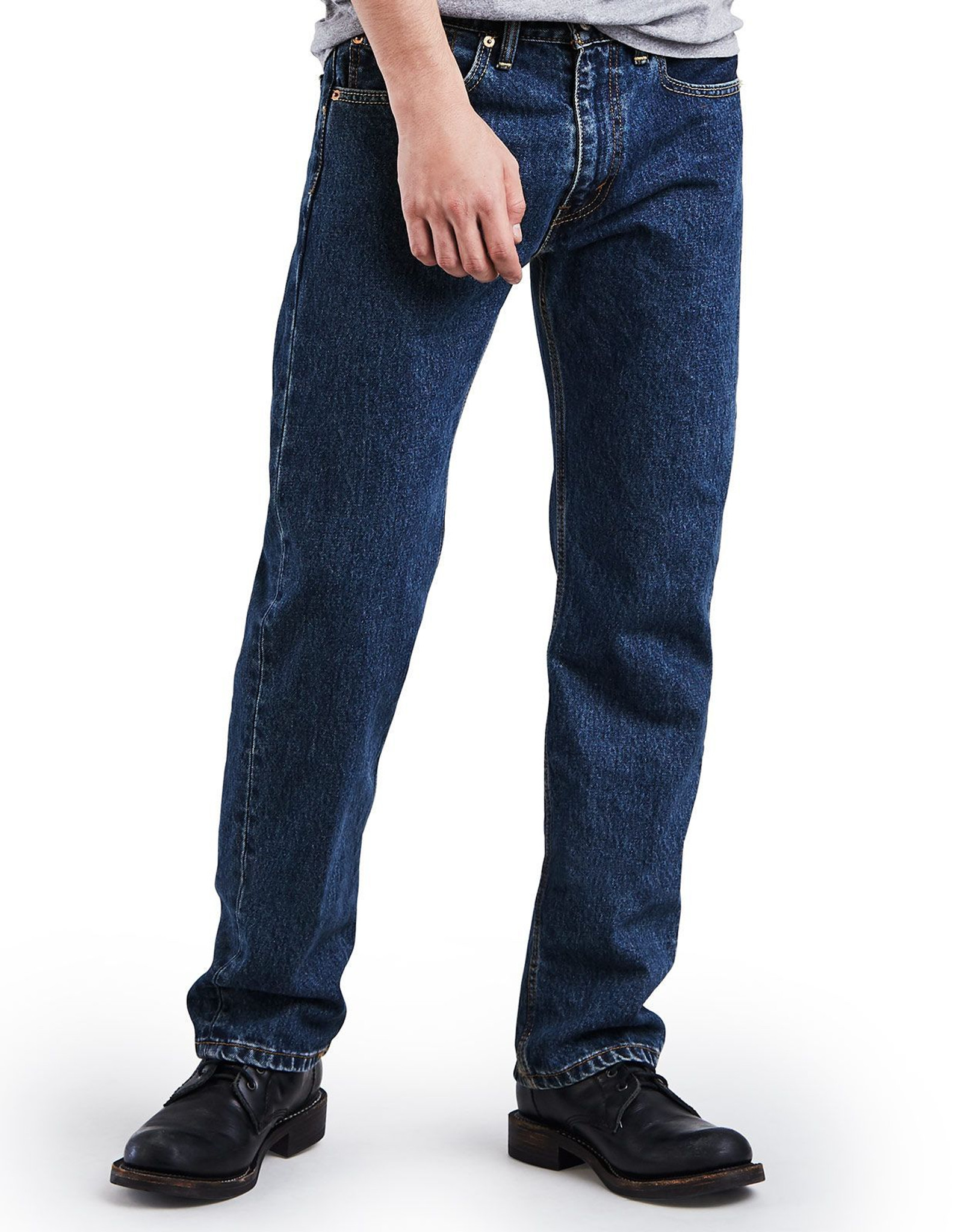 levi's 505 regular fit jeans dark stonewash