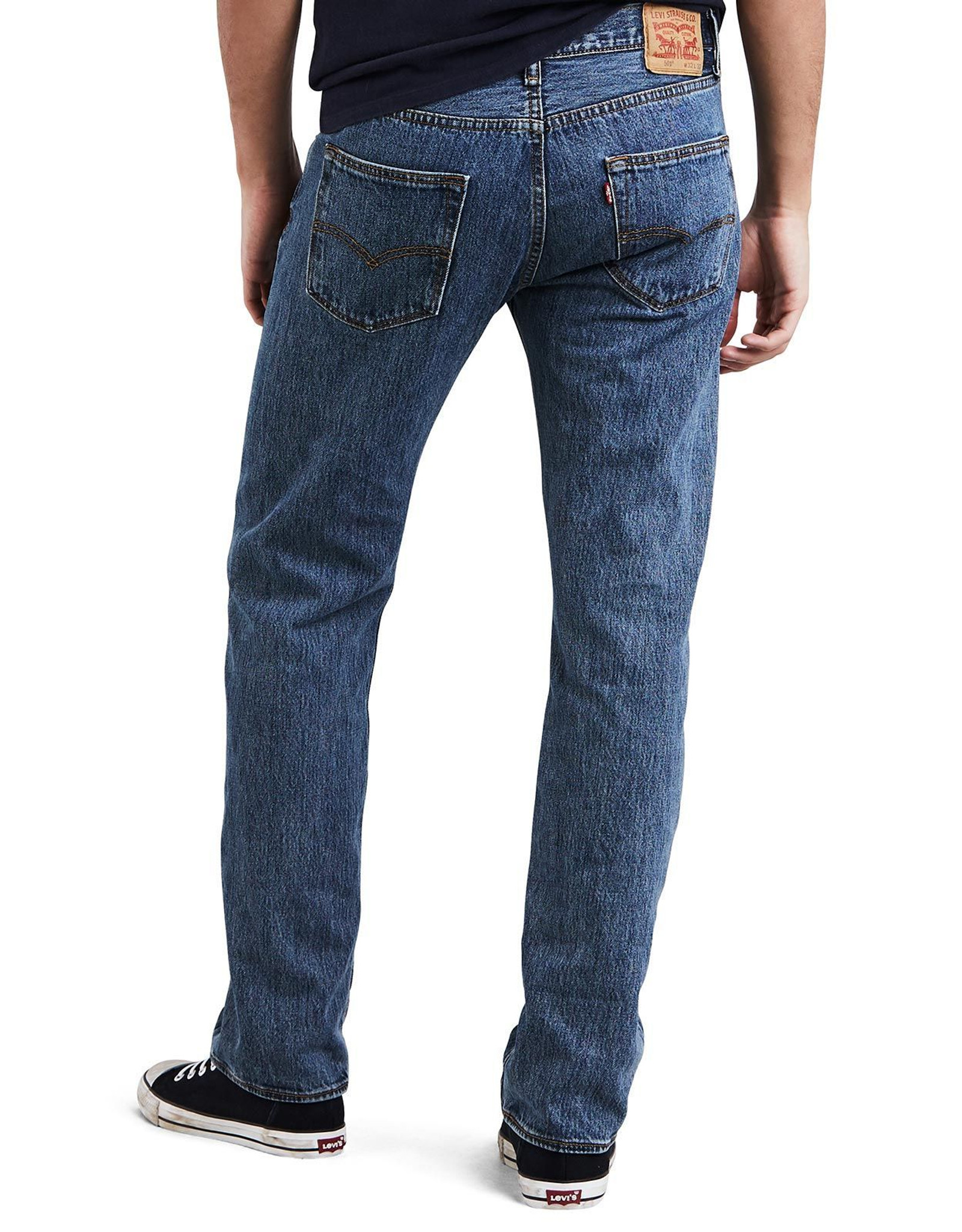 levi's men's 501 original fit jean medium stonewash