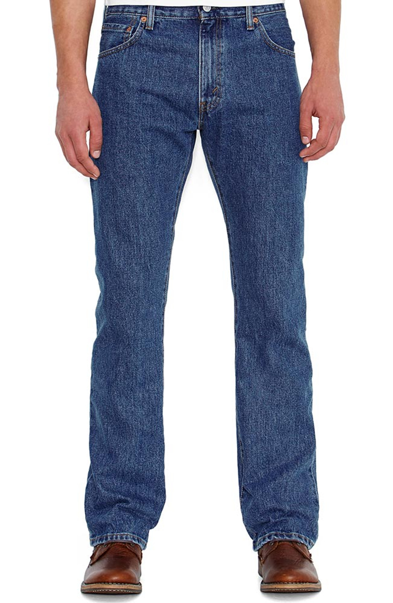 Levi's Men's 517 Bootcut Mid Rise Regular Fit Boot Cut Jeans - Medium  Stonewash