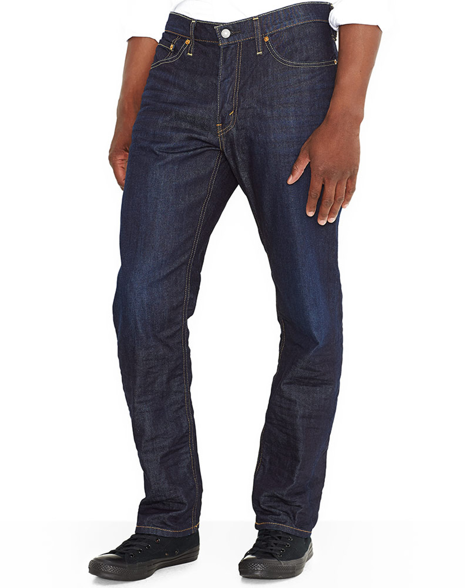Mid Rise Relaxed Fit Tapered Leg Jeans 