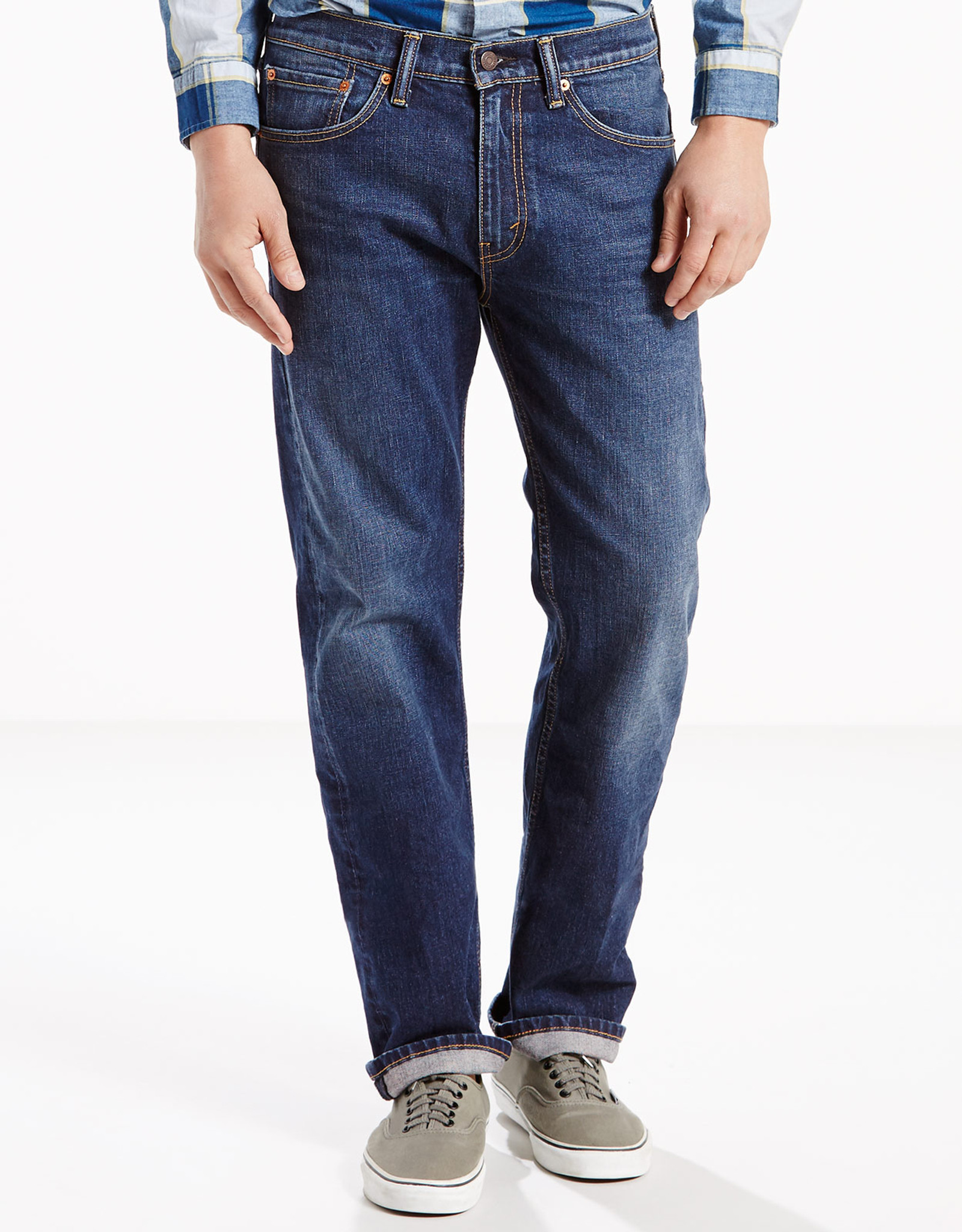 Levi's Men's 505 Regular Stretch Mid Rise Regular Fit Straight Leg Jeans -  Flying Bird