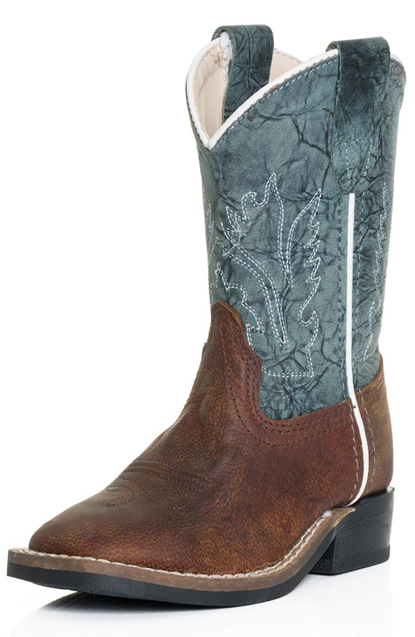 square toe cowboy boots brown