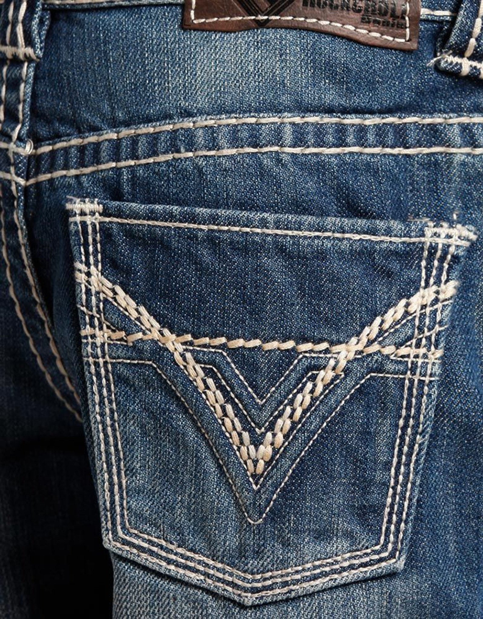 Rock & Roll Denim Men's Bootcut Med Wash Pistol Jeans
