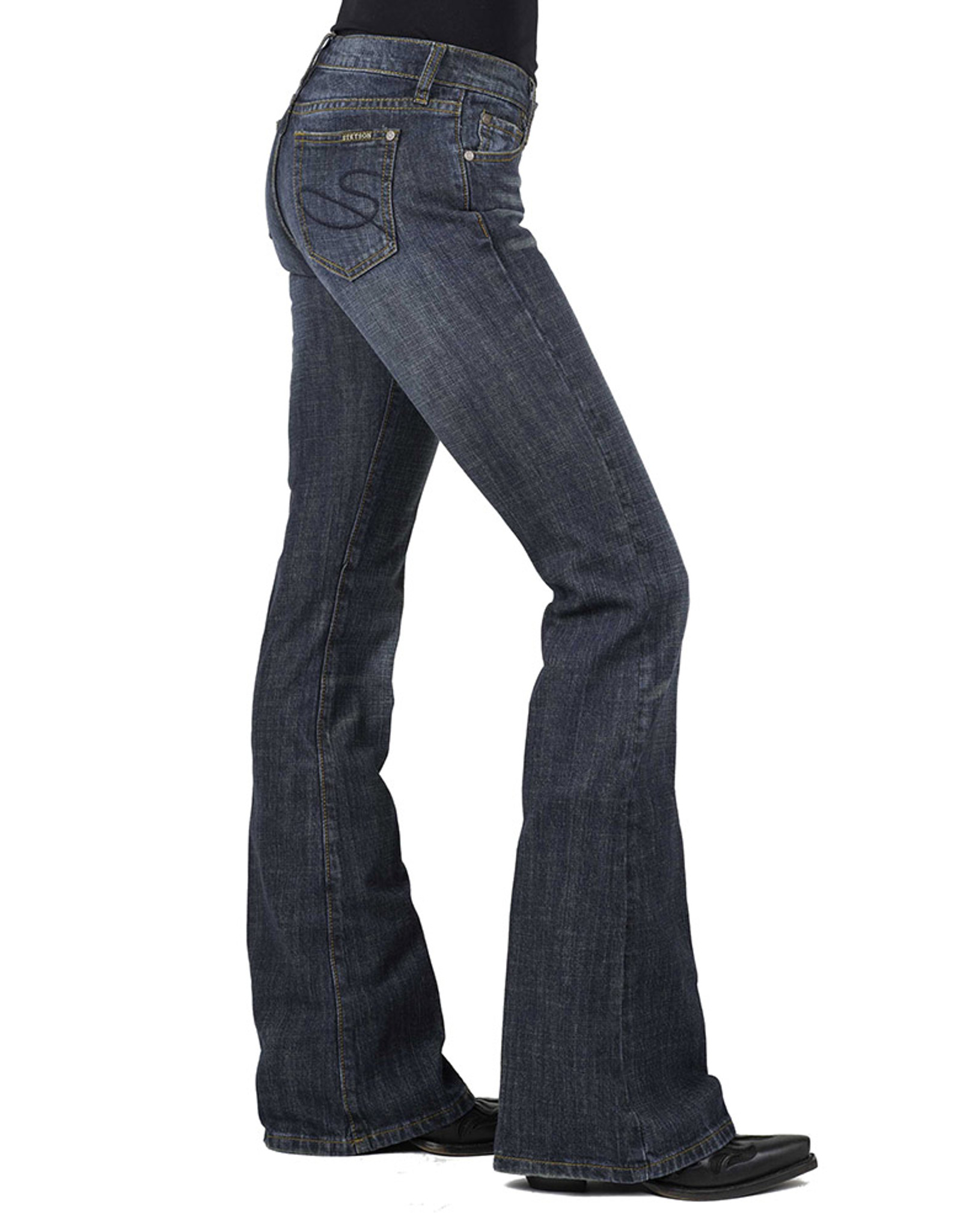 Stetson Women's 816 Stretch Denim Classic Boot Cut Jeans - Dark Wash