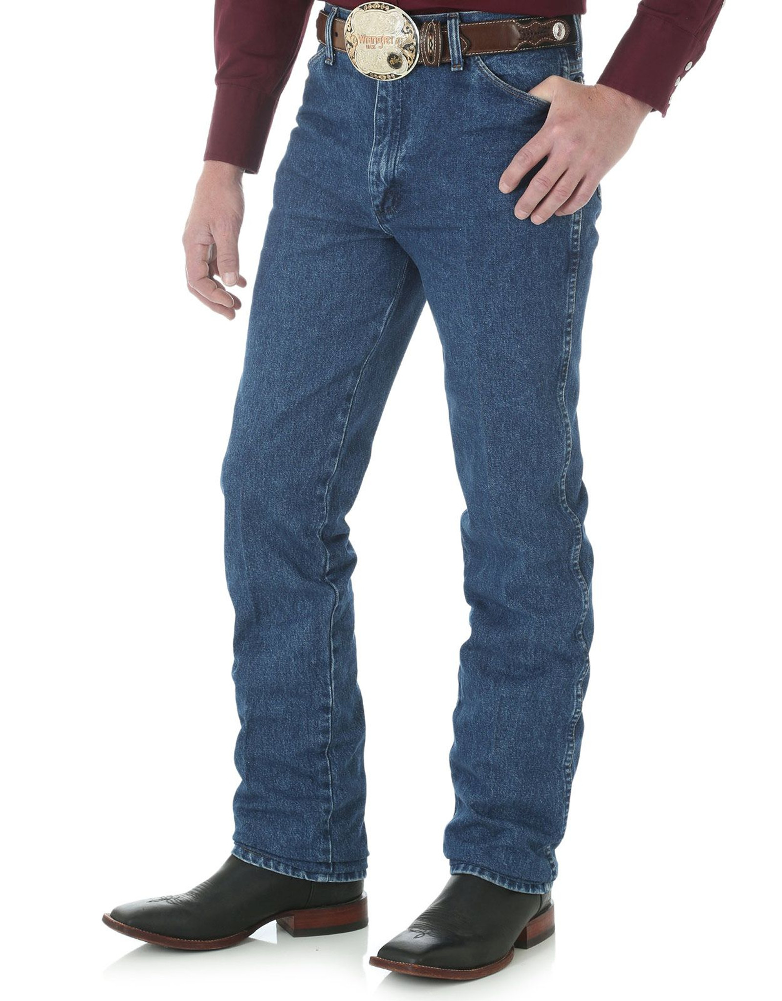 Wrangler Men's 936 Slim High Rise Slim Fit Tapered Leg Jeans - Stonewashed