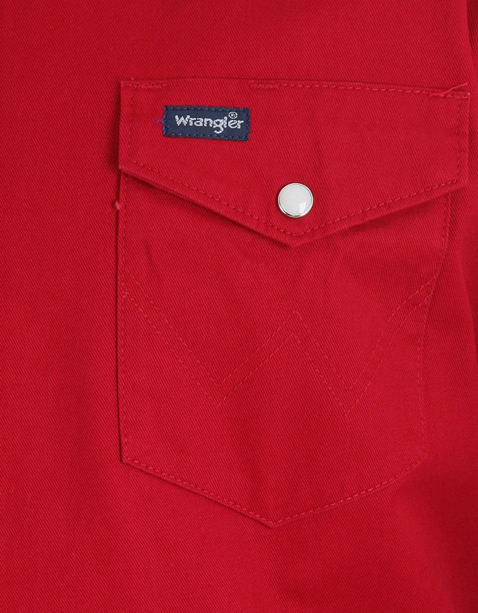 Wrangler Men's Classic Fit Firm Finish Long Sleeve Solid Snap Work