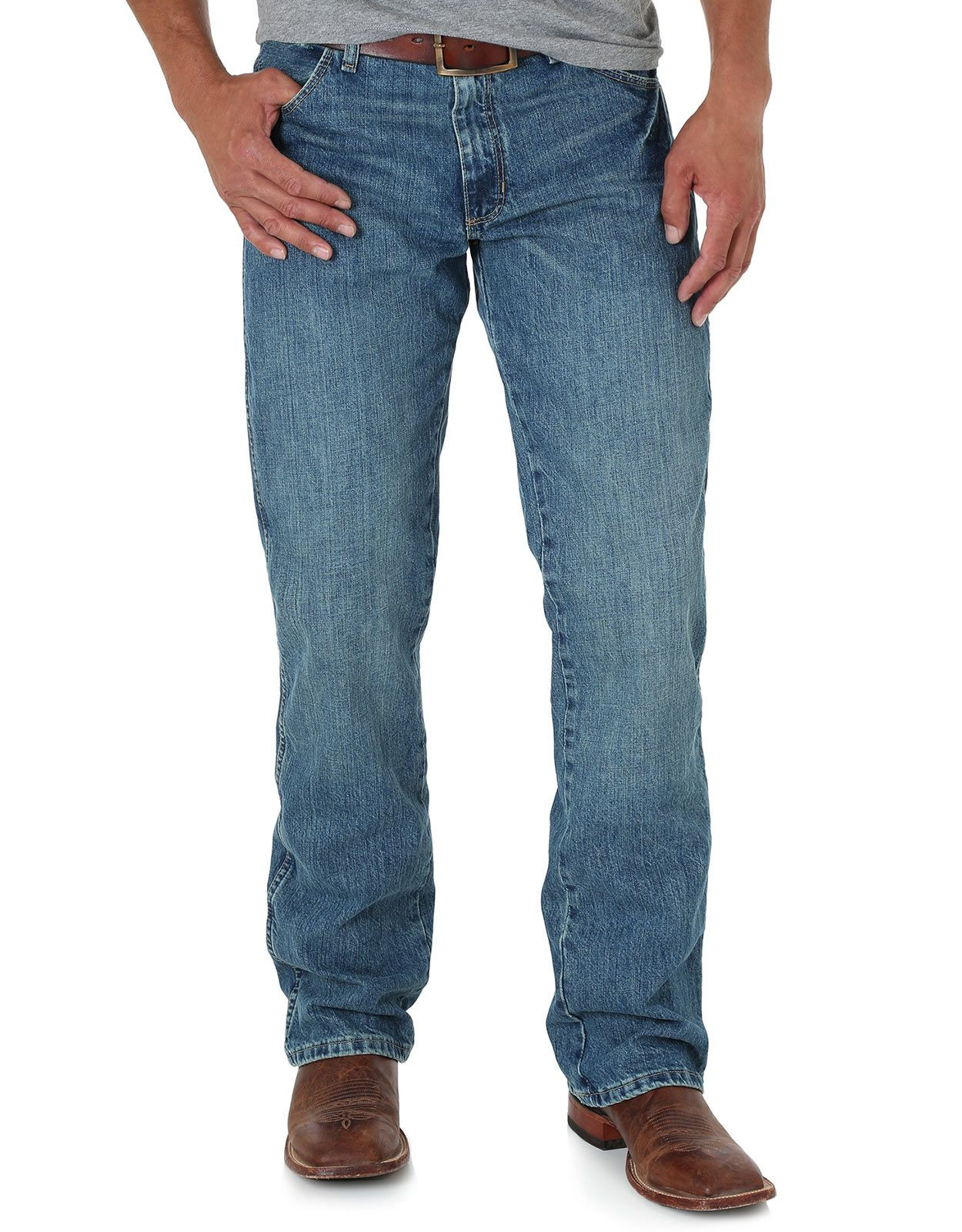 Wrangler Men's Retro Low Rise Slim Fit Boot Cut Jeans - Worn In