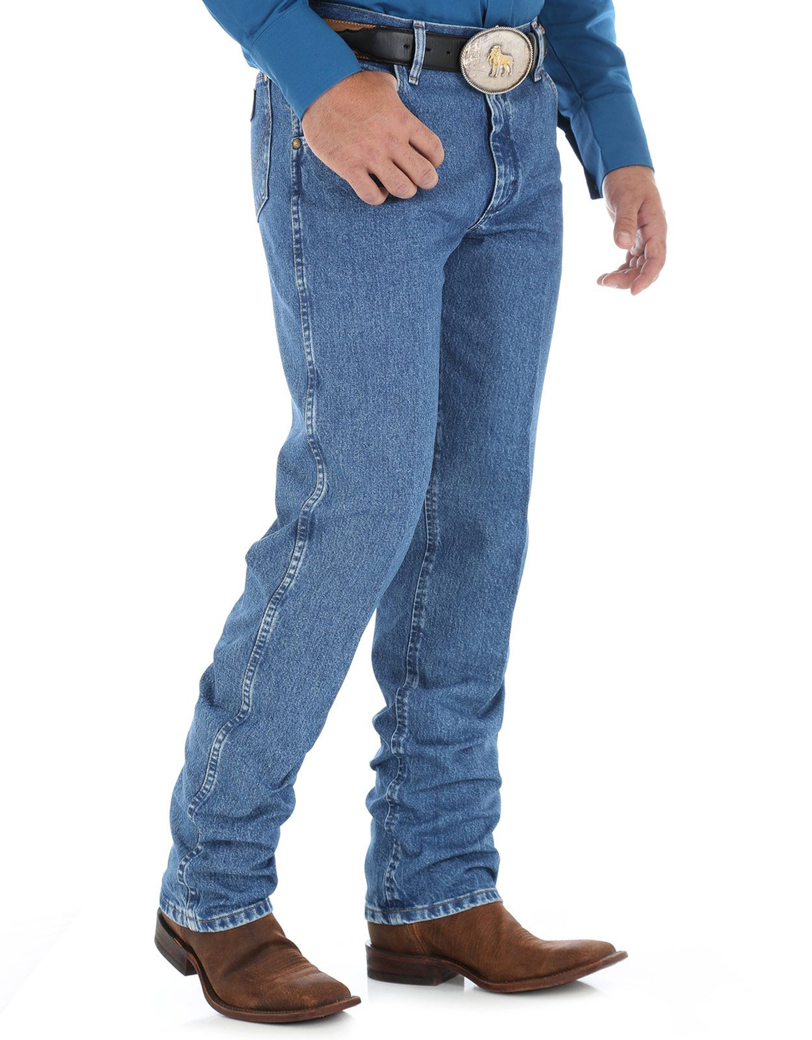 Fit Cut Rise Jeans 47 Stonewash Mid - Boot Regular Men\'s Wrangler