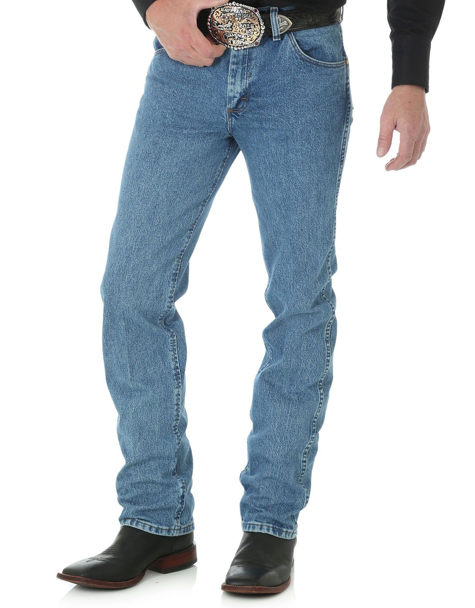 パンツ Slim boots cut washing jeans Side Slit Stretch Slim Bootcut Jeans - Acid Wash Denim