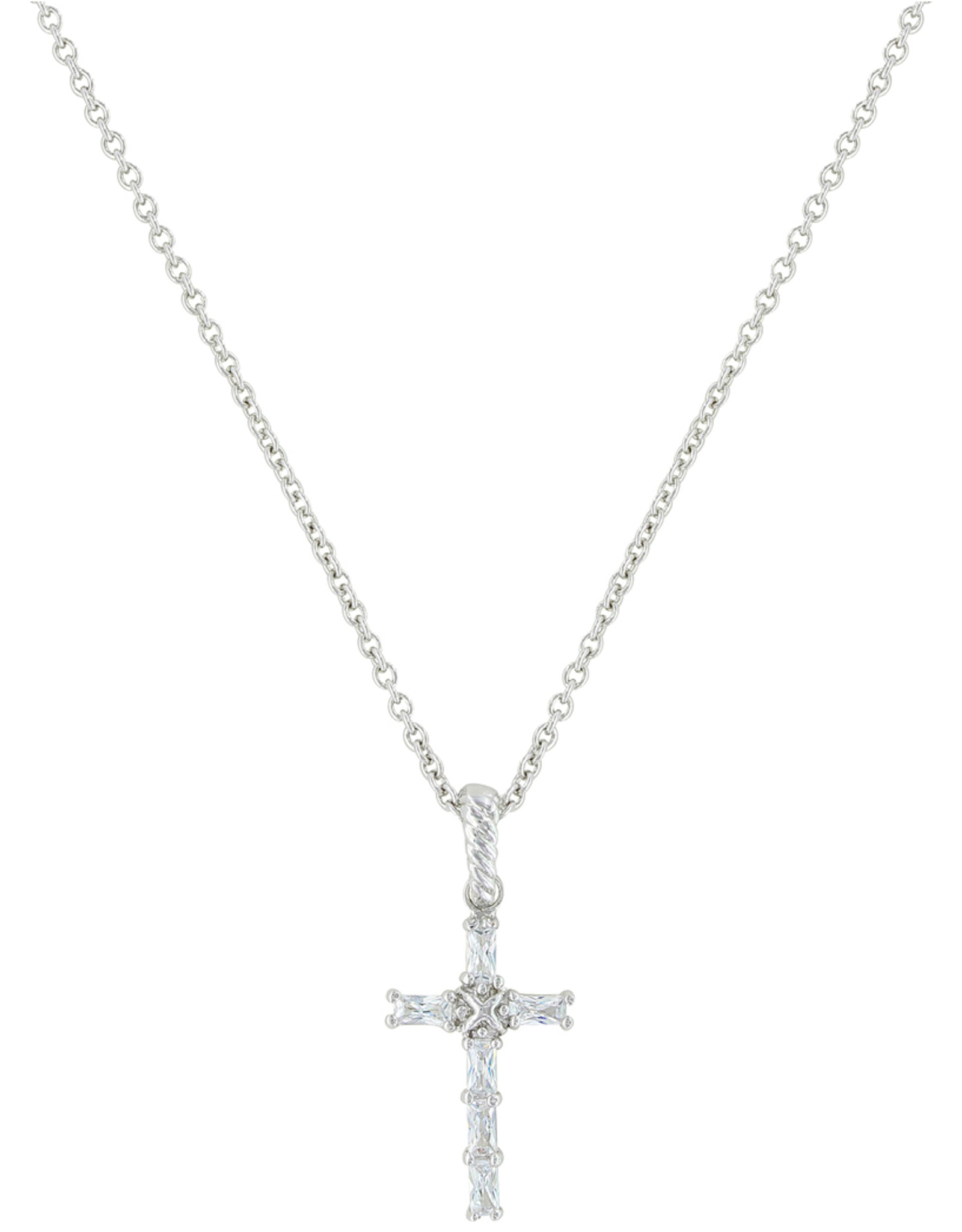 Montana Silversmiths Stone Cross Necklace - Silver