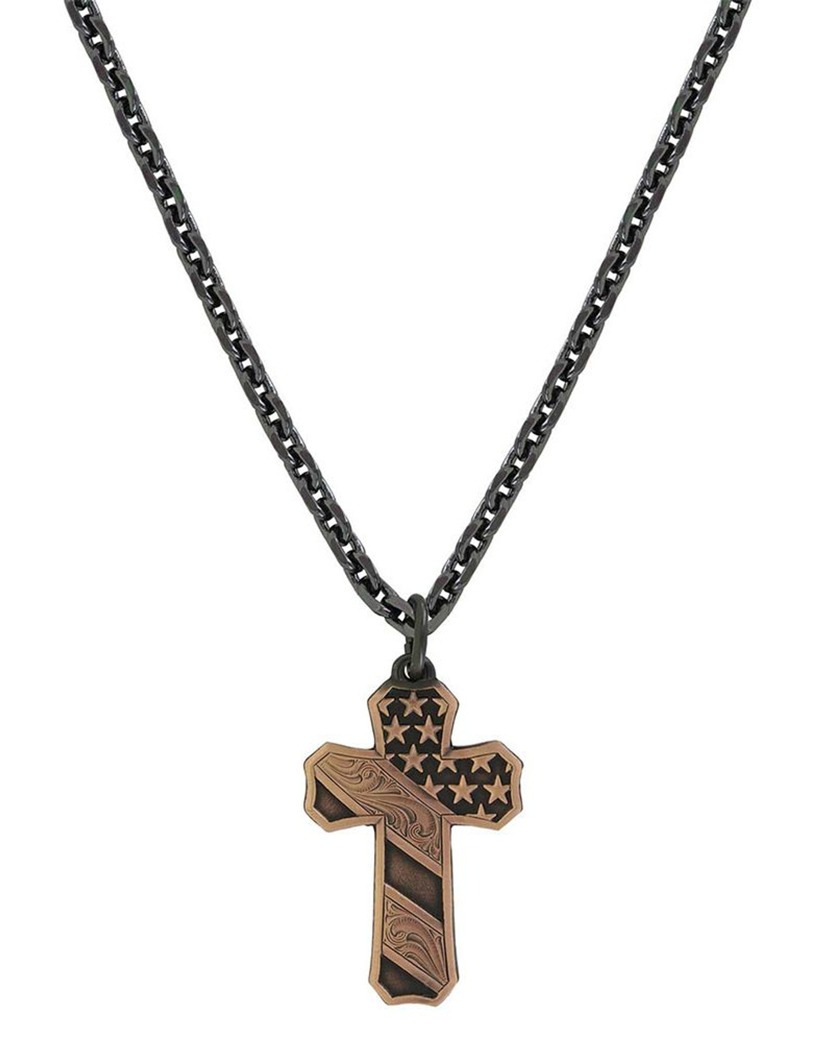 Montana Silversmiths Antique Copper Diamond Cross Necklace, NC1161 at  Tractor Supply Co.