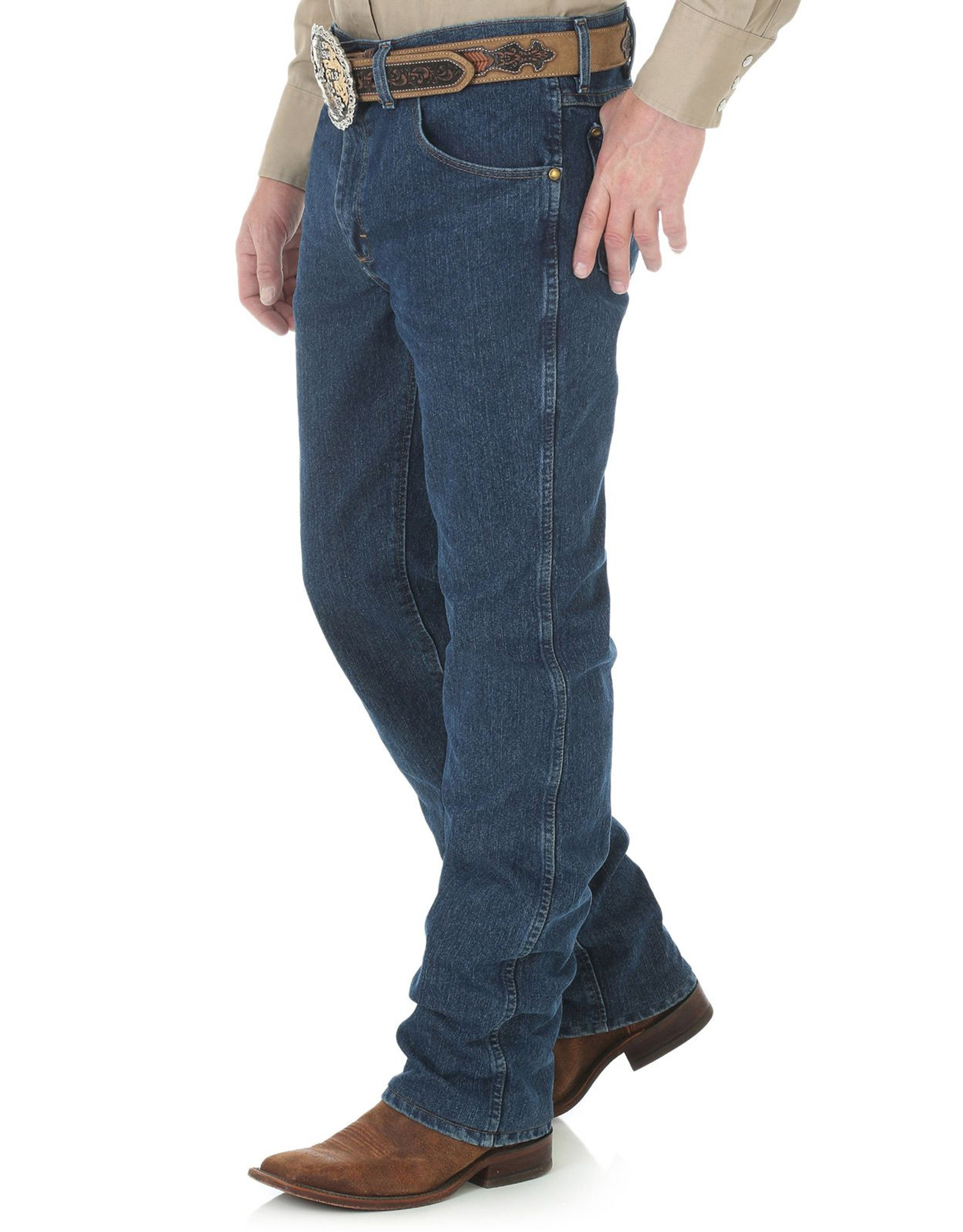 Wrangler Men\'s Langston\'s Mid from Stone 36MACMS - Jeans