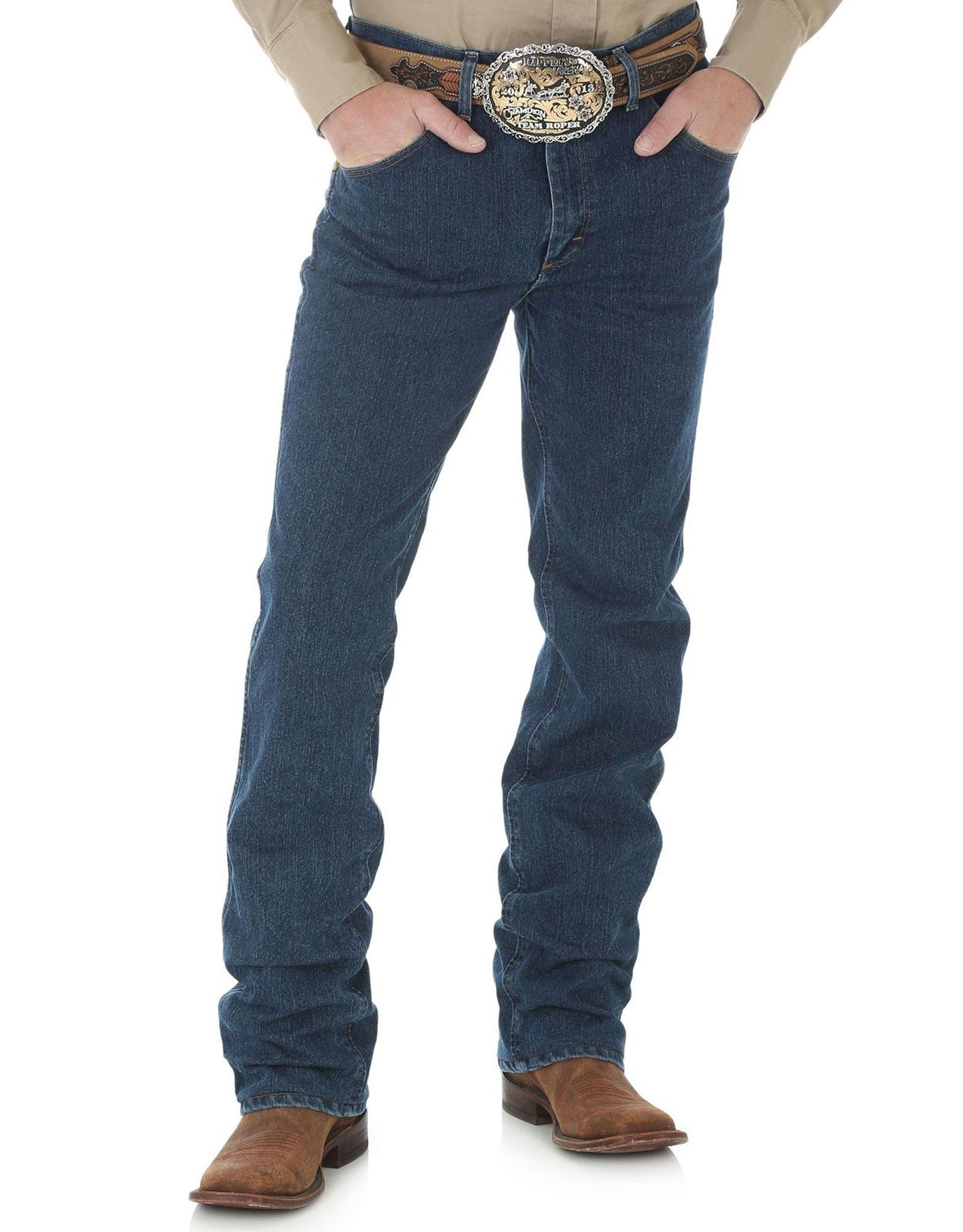 Wrangler Men's 36 Slim Advanced Comfort Stretch Mid Rise Slim Fit Tapered Leg Jeans - Mid Stone