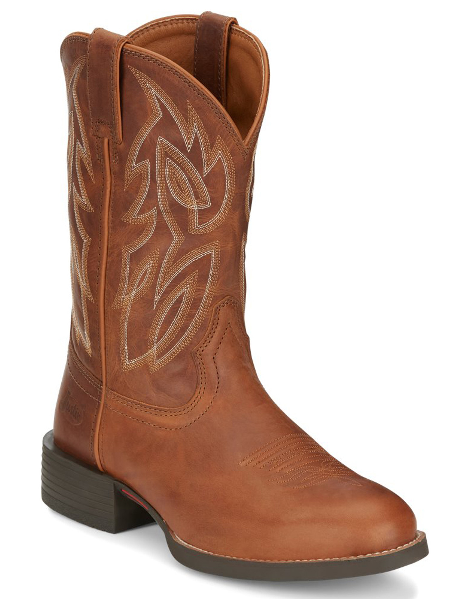 Justin round toe sales cowboy boots