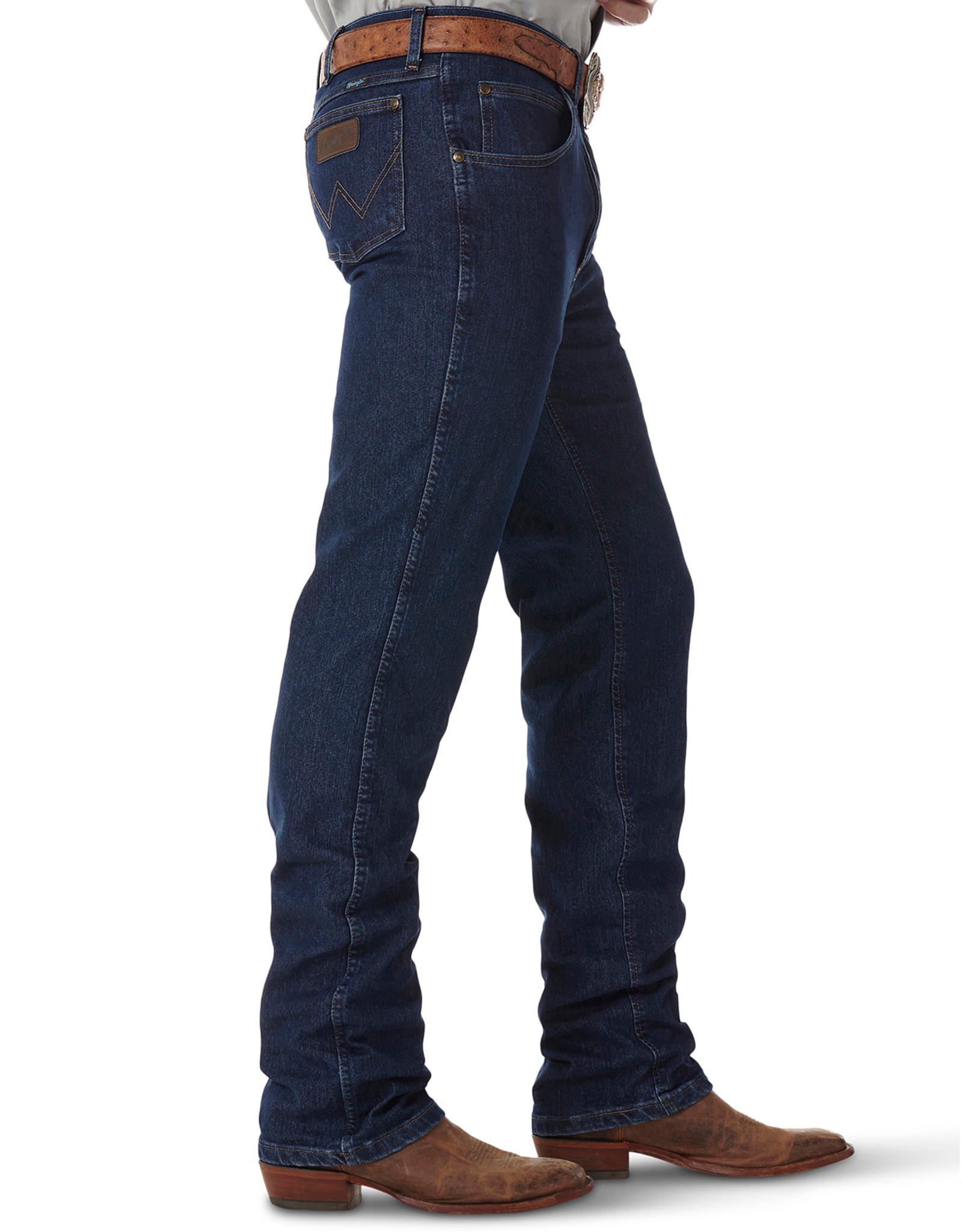 Wrangler Men's 36 Slim Advanced Comfort Stretch Mid Rise Slim Fit Boot Cut Jeans - Midnight Rinse