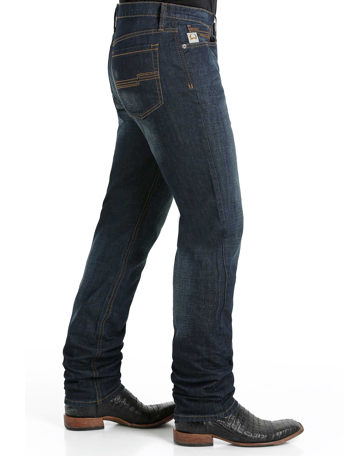 Cinch Men's Jesse Stretch Mid Rise Slim Fit Straight Leg Jeans