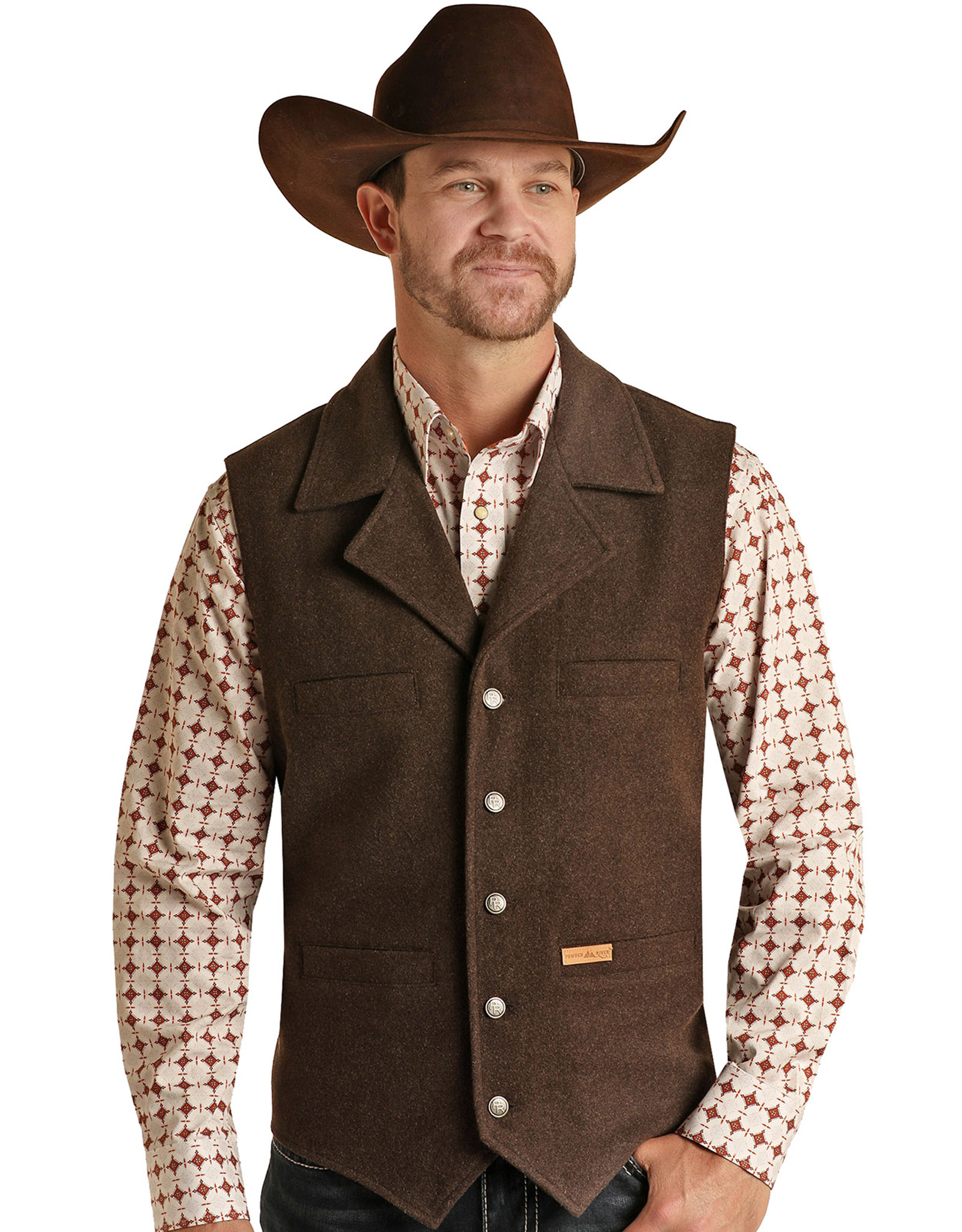 Western wool store vest