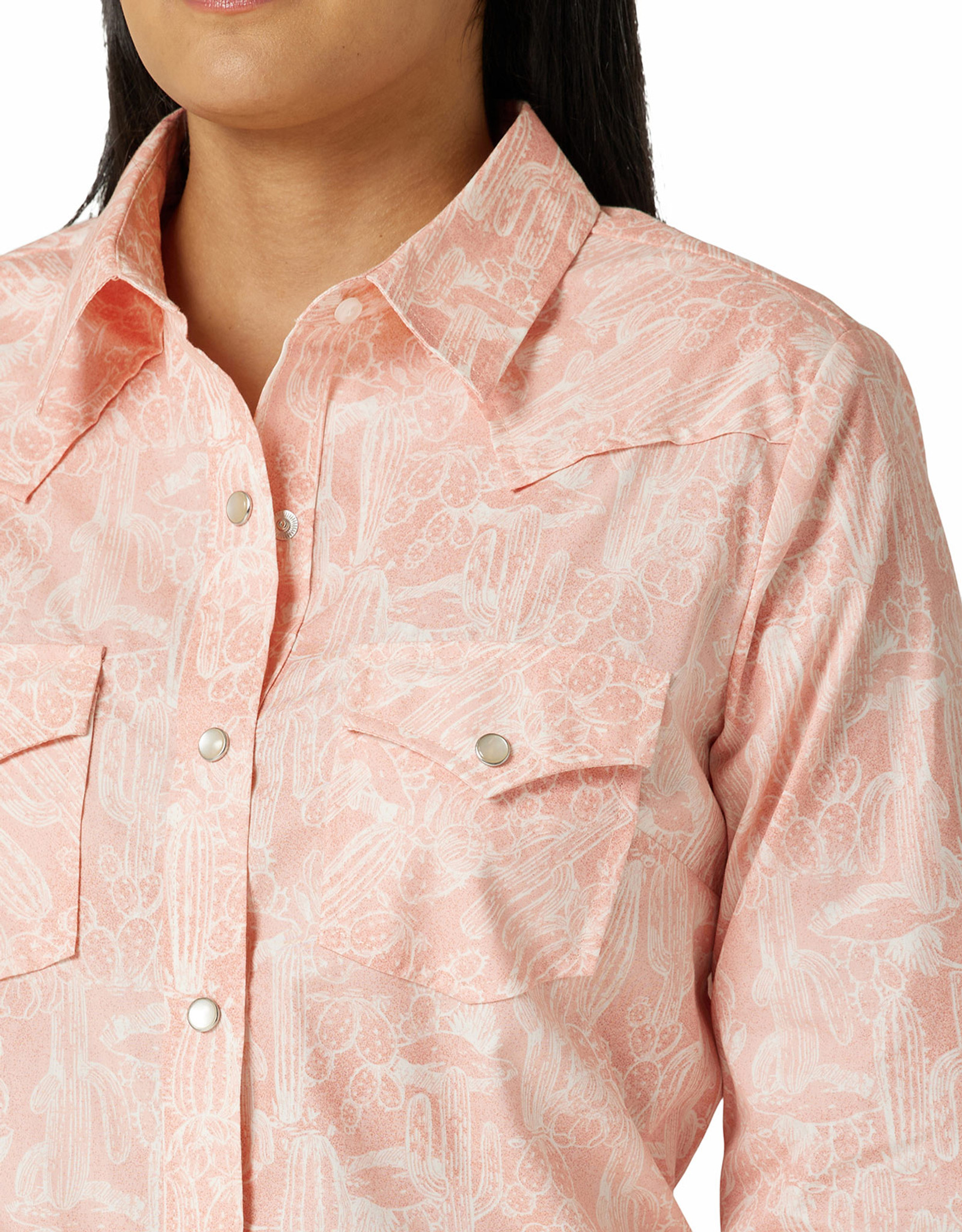 Pink Pearl Snap Shirt By Wrangler 10GW1003K
