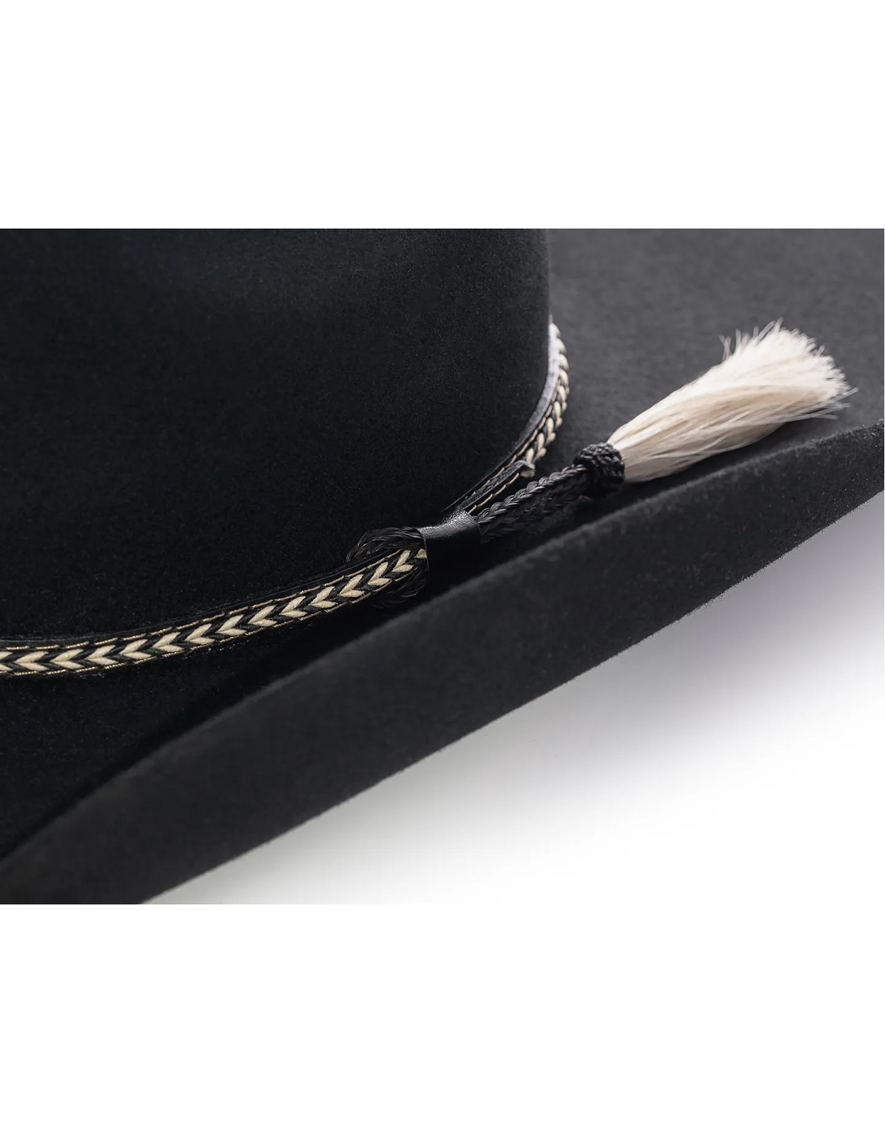 Master Hatters Dexter 3X Wool Rider Crown Cowboy Hat - Black