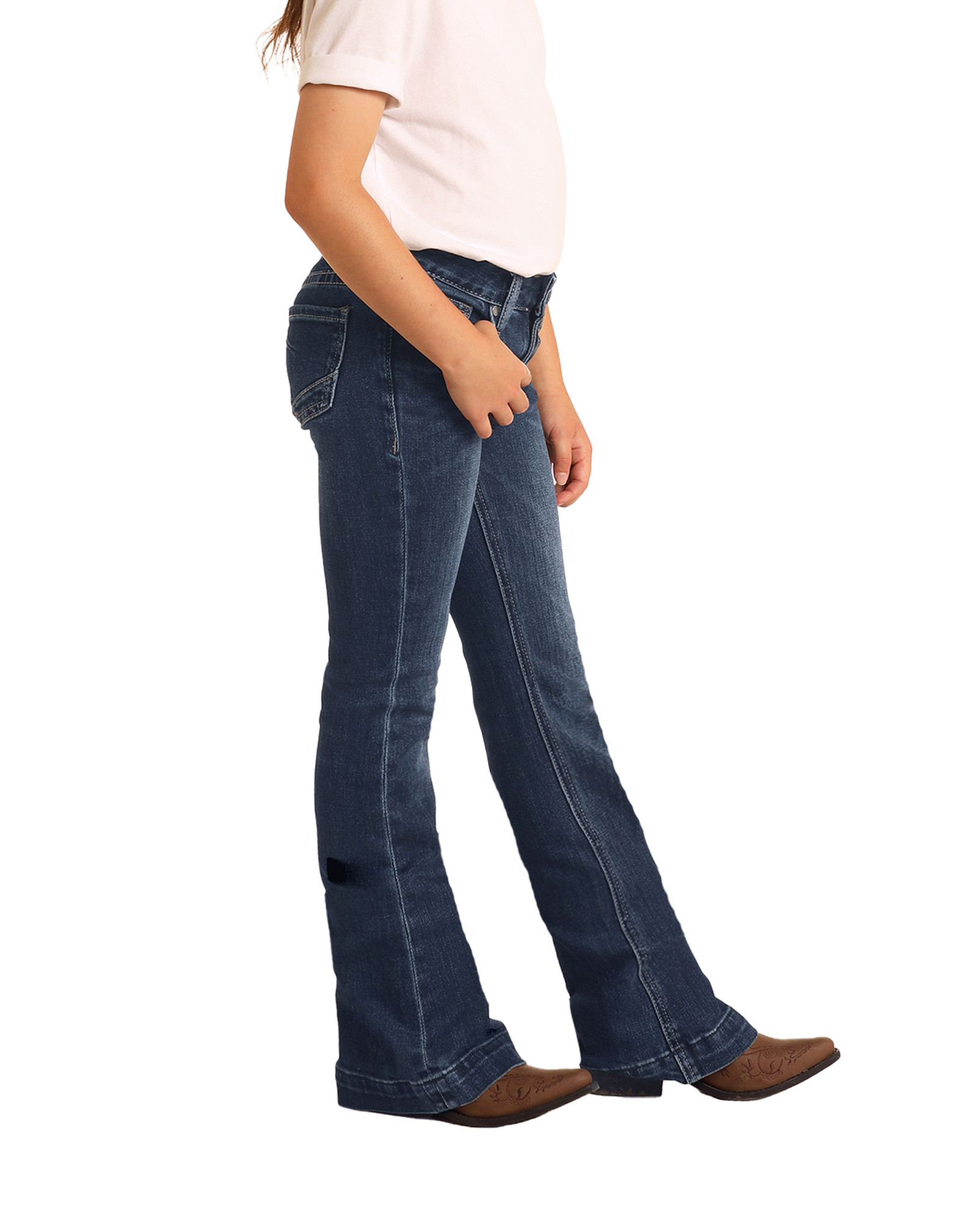 パンツ NO ROMANCE VINTAGE JEANS FLARE PANTS Wrangler Girls Retro Flare Leg Jeans | Stone Wash Denim