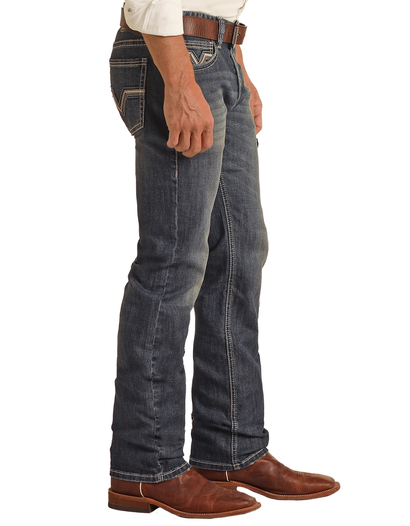 Rock & Roll Denim Men's Revolver Stretch Low Rise Slim Fit Straight Leg Jeans - Medium Vintage (Closeout)